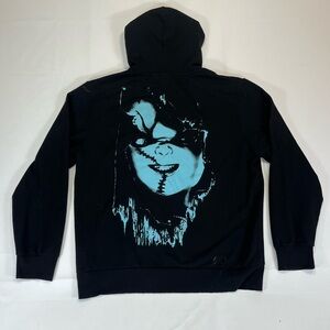 Chucky Sweatshirt Hoodie Mens XL Childs Wanna Play Graphic Print Horror‎ Black